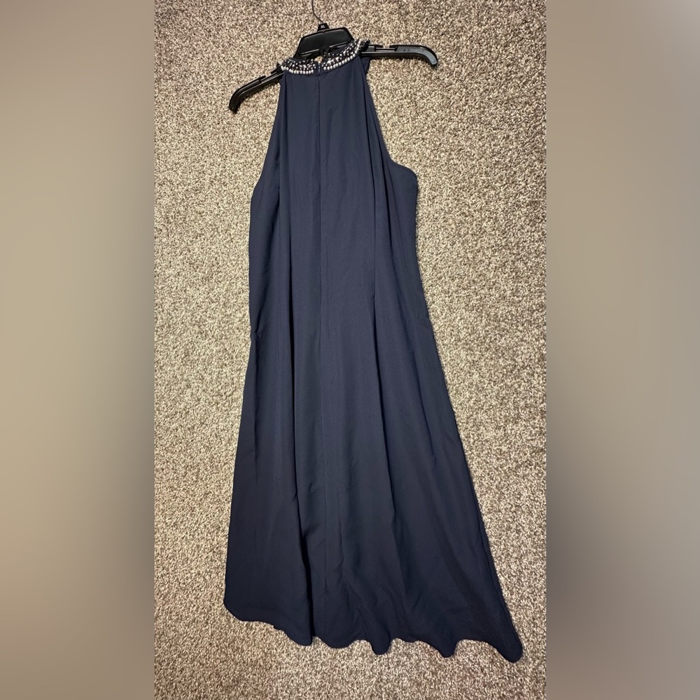 NWT S.L. Fashions Jewel Neck Halter Dress Size 14 - Picture 7 of 7
